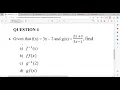 Inverse and composite functions