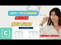 11th Tutorial Mastering CONSOLE INPUT OUTPUT In C Programming C Programming Hindi Urdu