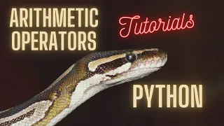 Arithmetic Operators in Python Python Tutorial