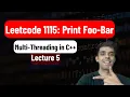 Leetcode1115 Print FooBar Alternately in C Multi-Threading Part 5
