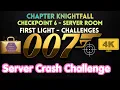Server Crash Challenge Guide 007 First Light - Knightfall Server Room Data Centre Combat