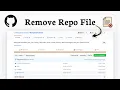 how to delete file in GitHub Edit Repository Files