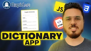 Creating a Dictionary app Using HTML CSS JavaScript RapidAPI