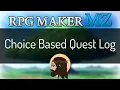 How To Make Choice Based Quest Log - RPG MAKER MZ TUTORIAL
