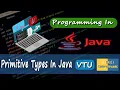 The Primitive Types In Java VTU Syllabus