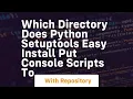 Which directory does python setuptools easy install put console scripts to