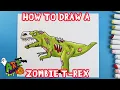 Download Lagu How to Draw a ZOMBIE T-REX