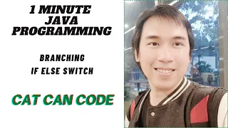 1 MINUTE JAVA PROGRAMMING BRANCHING IF ELSE SWITCH Cat Can Code