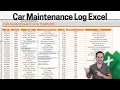How to Make a Car Maintenance Log Template in Excel