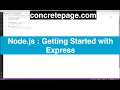 Node js Getting Started with Express