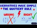 Quotient Rule Explained FAST - Derivatives Made Easy