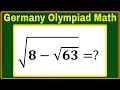 Germany Nested Square Root Algebra Olympiad Math Problem Can you solve this