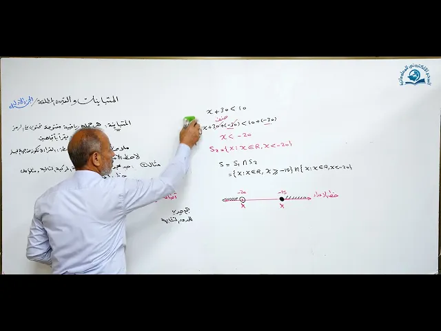 ⁣مادة الرياضيات للصف الثالث المتوسط : المتباينات و القيمة المطلقة الجزء الاول