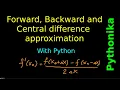 Forward Backward and Central scheme for numerical differentiation
