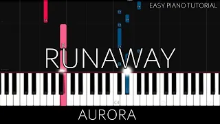Download Aurora - Runaway (Easy Piano Tutorial) MP3