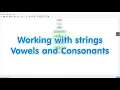 Flowgorithm - Working with Strings Vowels and Consonants