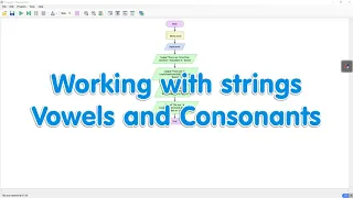Flowgorithm - Working with Strings Vowels and Consonants