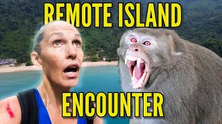 CLOSE CALL with aggressive Monkeys on REMOTE ISLAND run : Sailing Malaysia