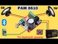 Lagu PAM8610 audio amplifier board // How  To Make 12V Speaker