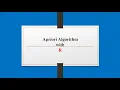 Apriori Algorithm with R