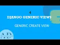 Django Generic Create View Learn Django Class Generic Class Views