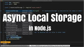 Async Local Storage in Node js