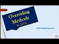 Overriding in Java Method Overriding with Example CORE JAVA Hindi