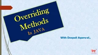 Overriding in Java Method Overriding with Example CORE JAVA Hindi