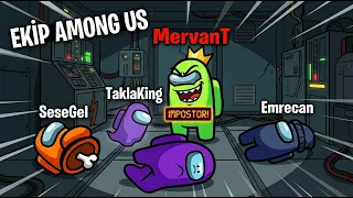 EKİP AMONG US KOMİK ANLAR GERİ DÖNDÜ! IMPOSTOR OLDUM HERKESE SALDIRDIM!