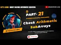Solving Arithmetic Equations Like a Pro check Arithmetic Subarrays using JavaScript