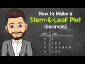 How to Make a Stem-and-Leaf Plot Decimals Math with Mr J