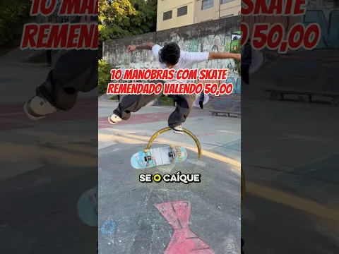 10 manobras pro @caiquemodesto_ com skate remendado 🔥🛹  #skateboard #skatebrasil