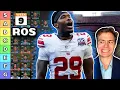 Updated Top 50 Running Back Rankings Tiers ROS