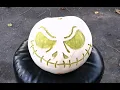Carving a Jack Skellington Pumpkin