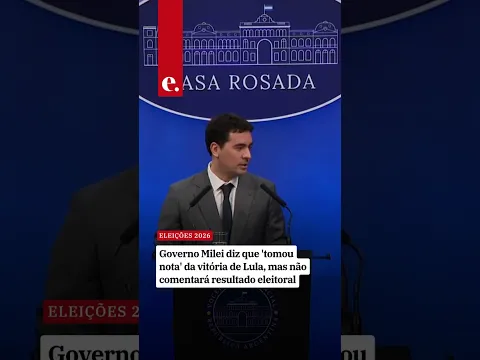 Governo Milei diz que 'tomou nota' da vitória de Lula, mas não comentará resultado eleitoral