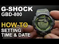 Gshock GBD-800 - Setting Time and Date tutorial