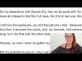 Problems with Dazzle Dry