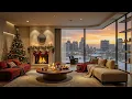 Lagu Tranquil Winter Sunset by Christmas Living Room 🎄 Warm Jazz Music Background for Holiday Relax