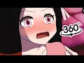 😳NEZUKO Don't CONTAIN YOURSELF😱ROMANTIC MOMENTS Zenitsu x nezuko⚡demon slayer vr (anime vr)