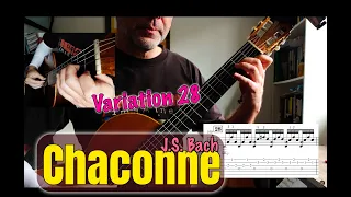 BWV 1004 Chaconne Guitar Variation 28 ARPEGGIOS 