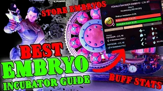 EMBRYO INCUBATOR ARK Guide How To BUFF STATS Store Embryos and Control Genes in ASA