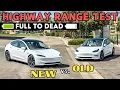 Old vs New Tesla Model 3 Highway Range Test Huge Improvement For Refresh - Long Range AWD