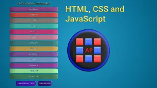HTML CSS and JavaScript HEX Color Generator CodeWithAP