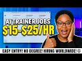 AI Trainer Jobs Paying 15- - Now Hiring Worldwide