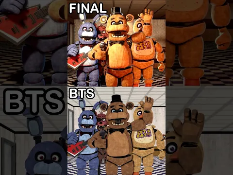 FNaF Animatronics NOW VS THEN (BTS) | FNAF 2 Movie MEME