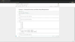 41 Universal Functions and Other Array Manipulations