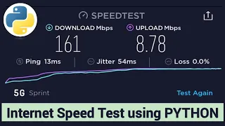How to do internet speed test using python Checking internet speed with python