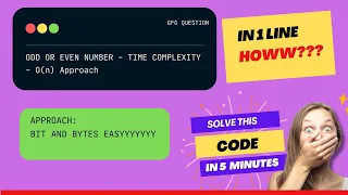 5M Java Check If a Number Is Odd or Even Using Bitwise AND Simple Explanation with Code