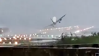 Pilot Loses Control During Go Around