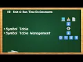 6 4 - Symbol Table Symbol Table Management